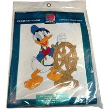 CAPTAIN DONALD DUCK Counted Cross Stitch Kit Unopened #36005 Mickey Unlimited