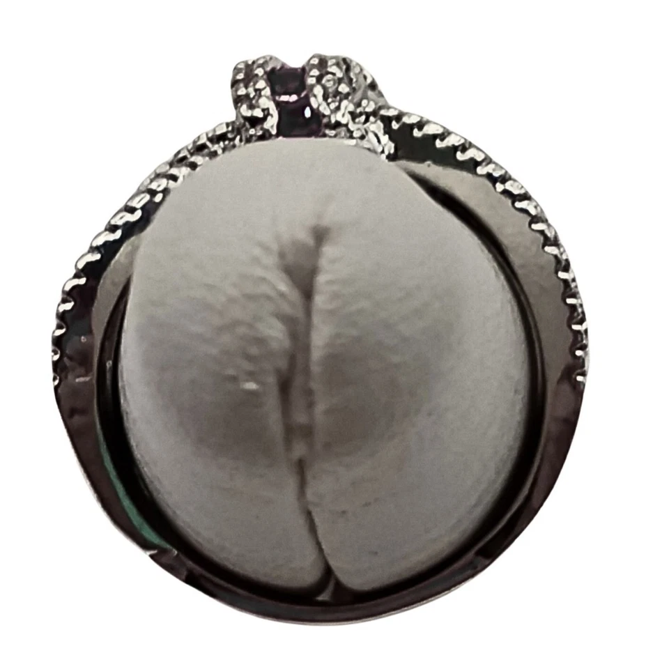 女士镀银红宝石立方氧化锆戒指尺寸 9 结蝴蝶结优雅晚礼服 — 第 4/4 张图片