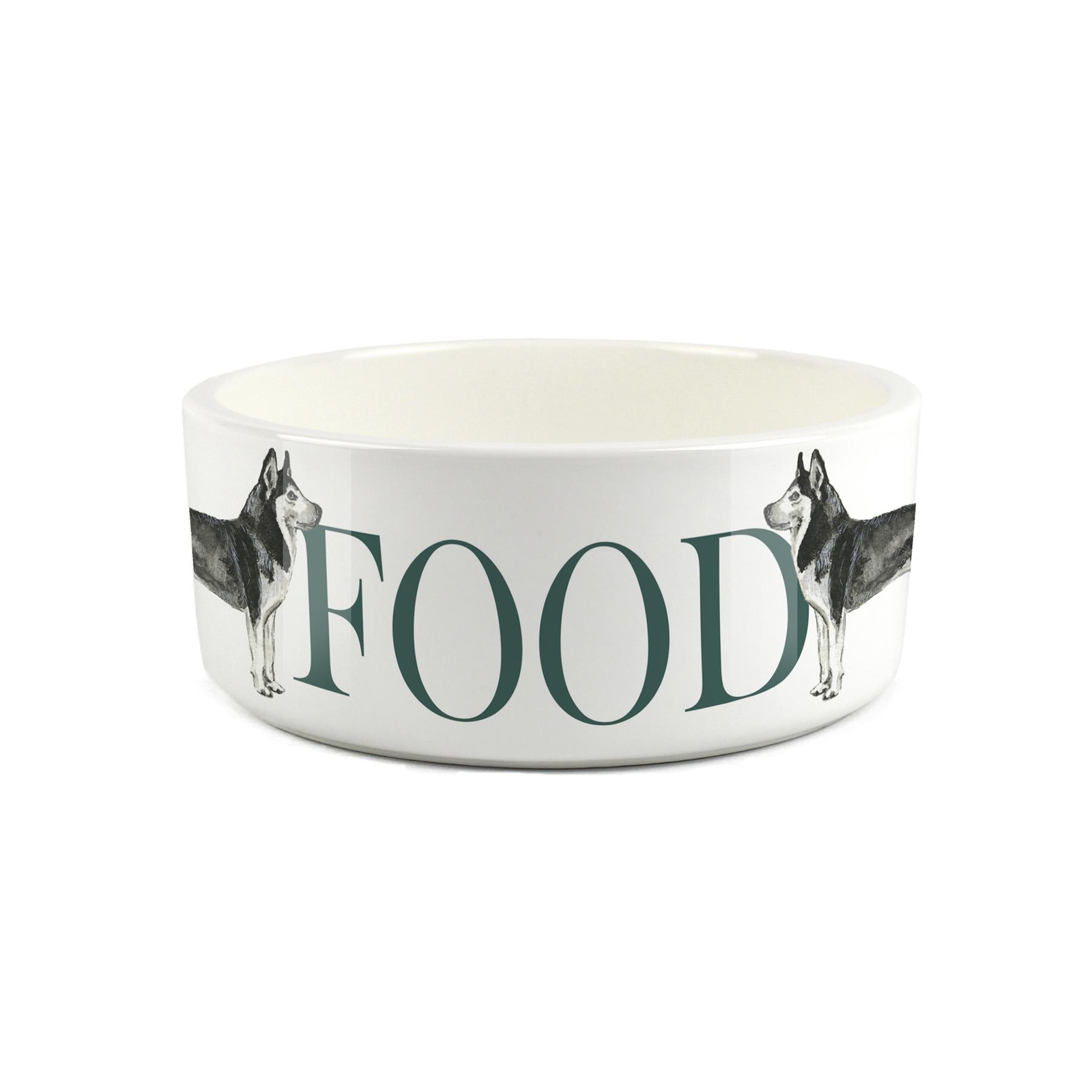 Husky Pet Bowl - Dog Portrait Large Ceramic Food Bowl/Dish Dog Gift