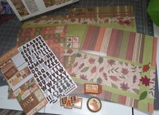 Fall Page Scrapbook Kit #331587 Paper Studio 2 Pages Finished Stickers Leaves