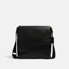 Coach Men's Gunmetal/Black Houston Map Signature Leather Bag (4006)  - NWT