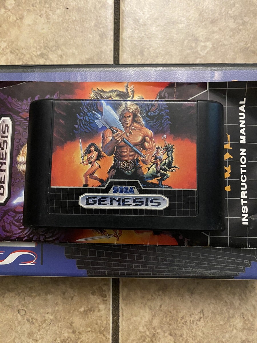 Golden Axe (Sega Genesis, 1989) Complete In Box, Authentic