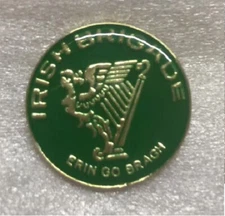 ERIN GO BRAGH IRISH BRIGADE IRELAND ROUND Bike Motorcycle Hat Cap Lapel Pin