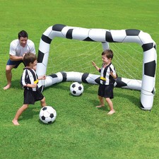 PORTA DA CALCIO GONFIABILE CON 2 PALLONI PER GIOCO BIMBO GIARDINO MARE PISCINA 