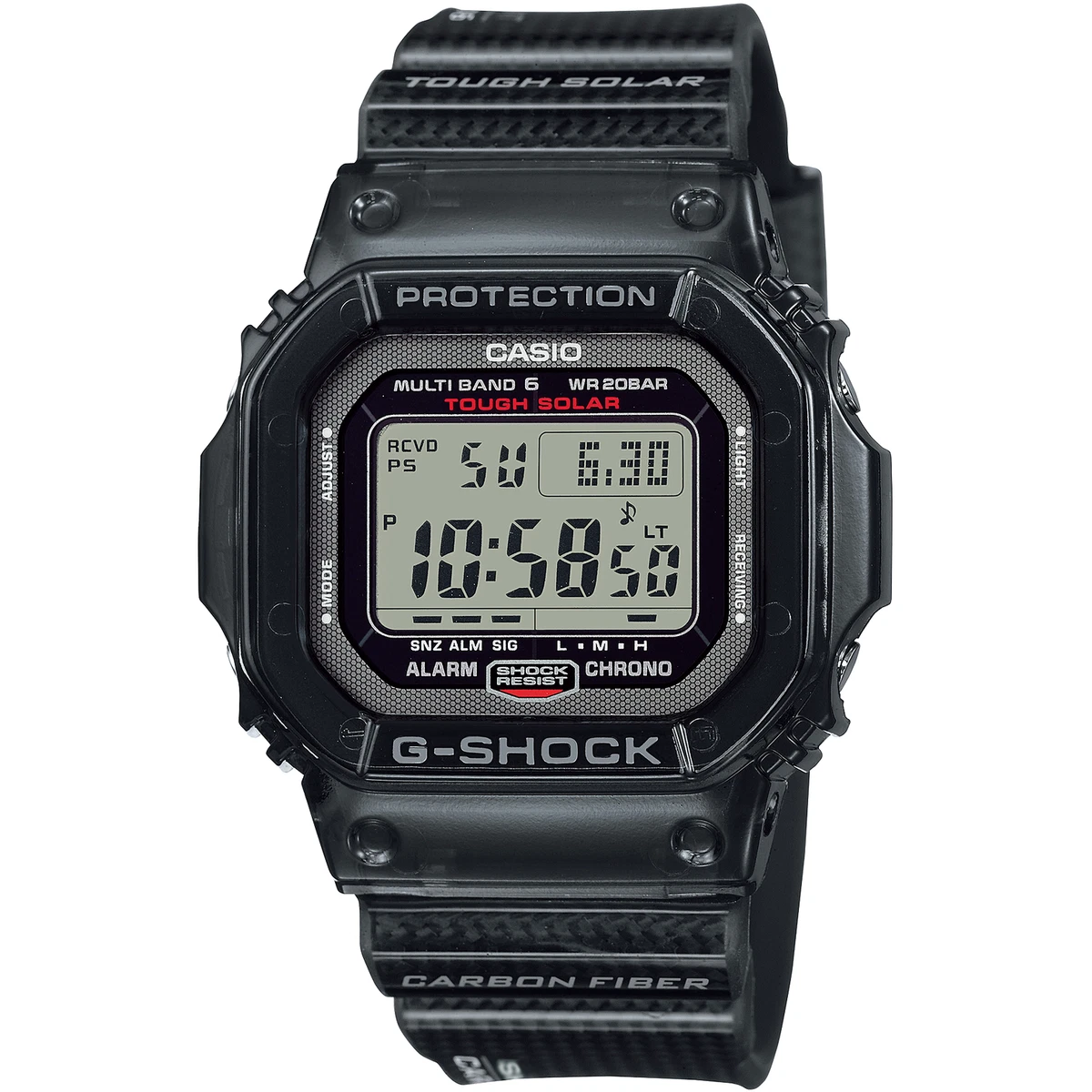 Casio carbon top fibre watch