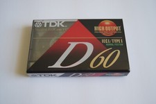 TDK D60 Slimline EcoCase High Output Type I Blank Cassette