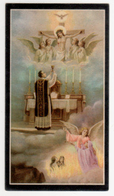 B2 ANTIQUE Santino Holy Card FOR HOLY PURGING SOULS