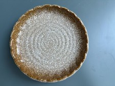 Set of 2 Japanese Dining Dish plate handmade Snowflake-glazed textured