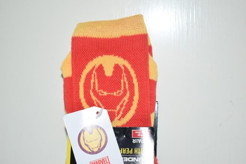 Under Armour Alter Ego IRON-MAN Crew Socks Youth Large Red/Yellow NWT - Picture 3 of 4