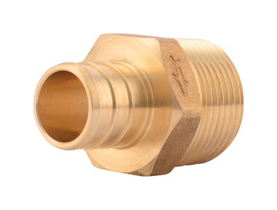 SharkBite UC134LFA Lead-Free Brass PEX Adapter 3/4 in. Barb x 3/4 in. MNPT Dia.