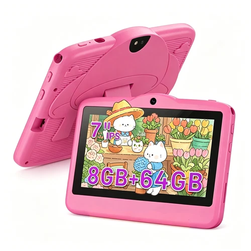 7 Inch HD IPS Android GMS Tablet 8GB RAM 64GB Storage for Study & Entertainment