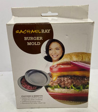 🍉 Nuova pressa per stampi Rachael Ray Burger 2011, nuova con scatola # 57425 - FL
