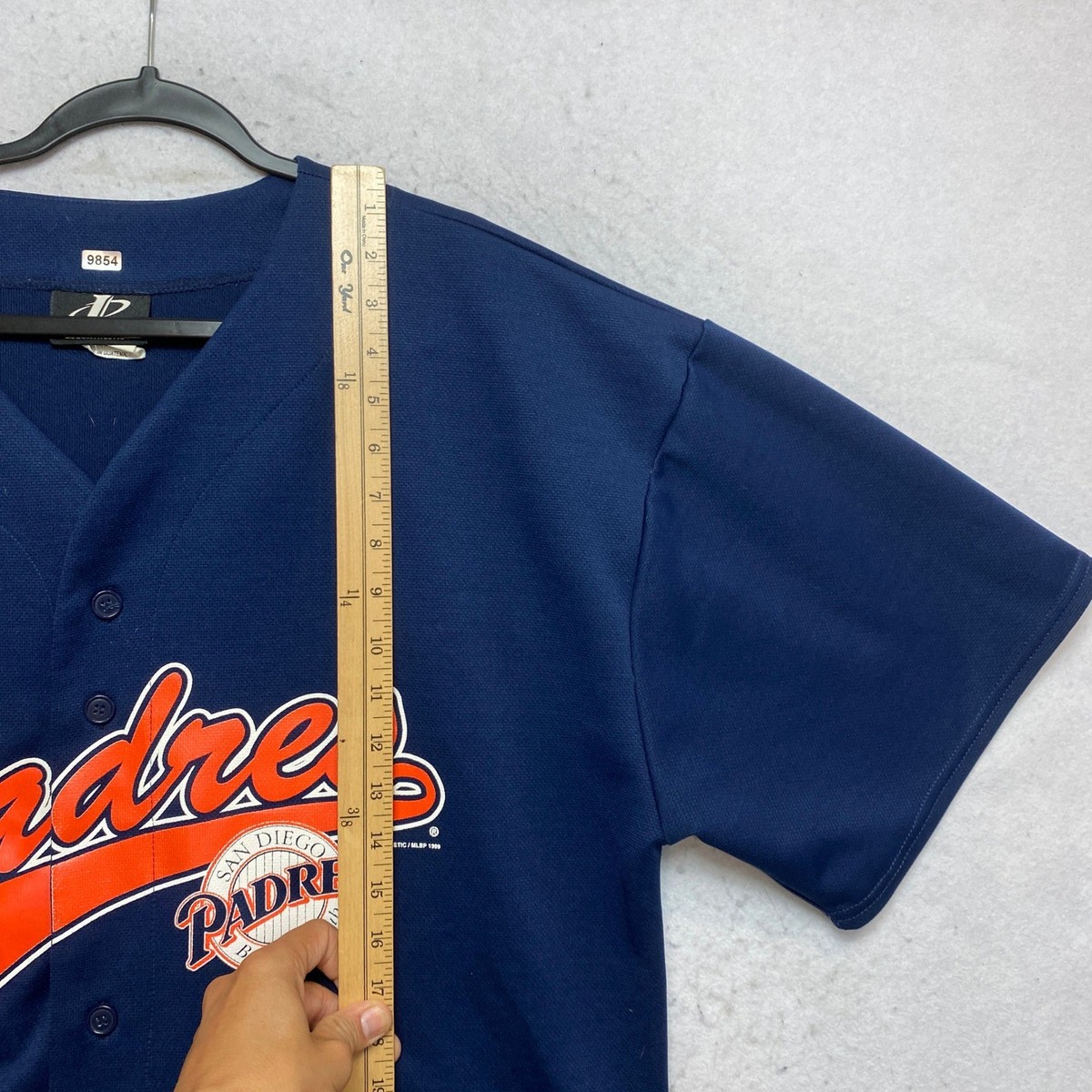 Vintage San Diego Padres Jersey Mens XL Navy Blue Baseball MLB