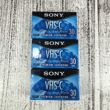 Lot of 3 Sony VHS-C Single Camcorder VHS Tape New Sealed in Original Packaging