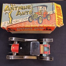 Vintage Painted Tin antique auto 1908 Buick 10 rumble Japan in Box