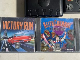 TURBO GRAFX 16 CONSOLE SYSTEM 7 VIDEO GAMES BUNDLE LOT FANTASY ZONE PACLAND CIB