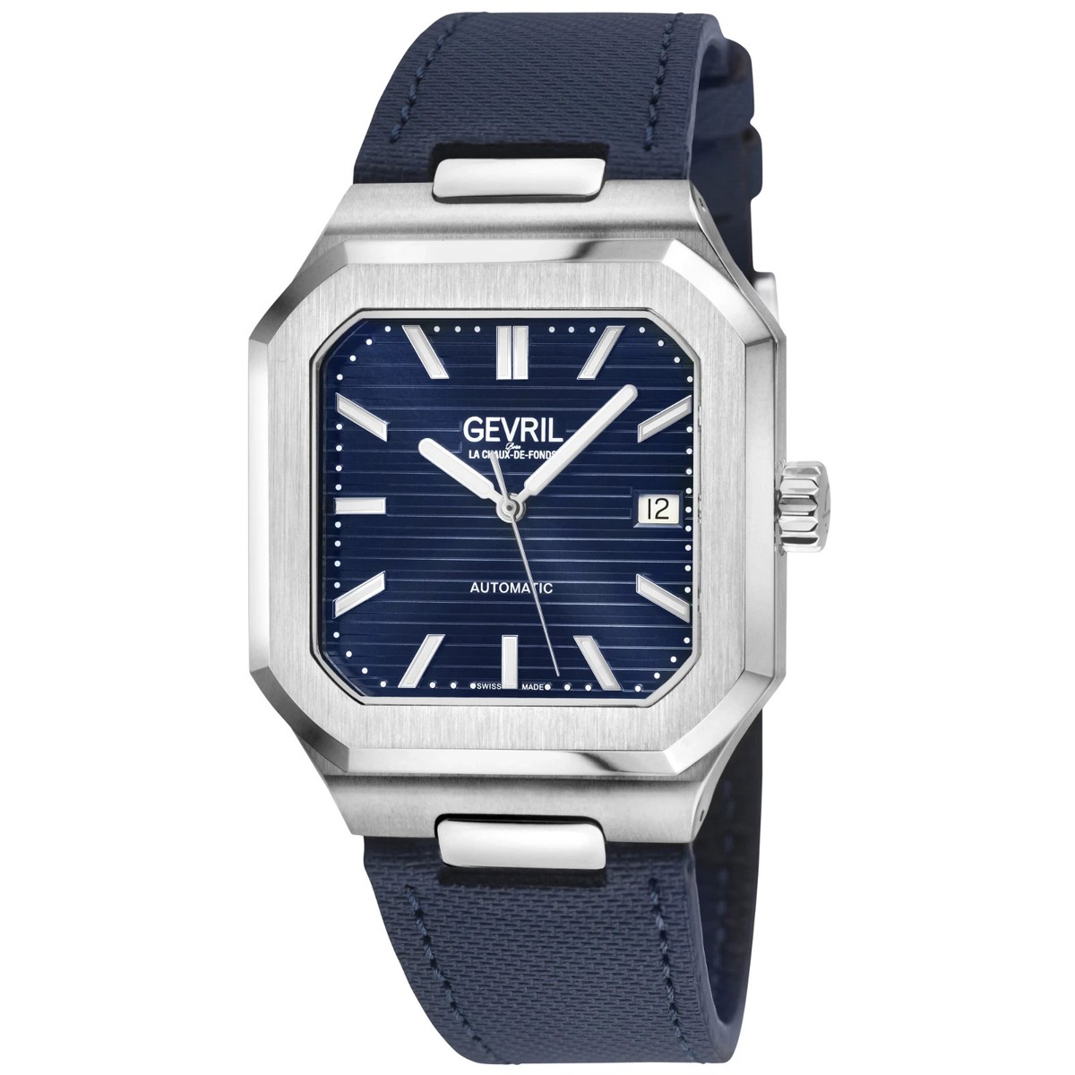 Gevril 41301 Men's Grand Concourse Blue Italian Leather Swiss