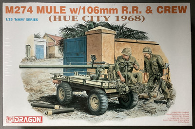 Dragon 3315 M274 MULE w/106mm R.R. & Crew Hue City 1968 1:35 Scale Model 1/35