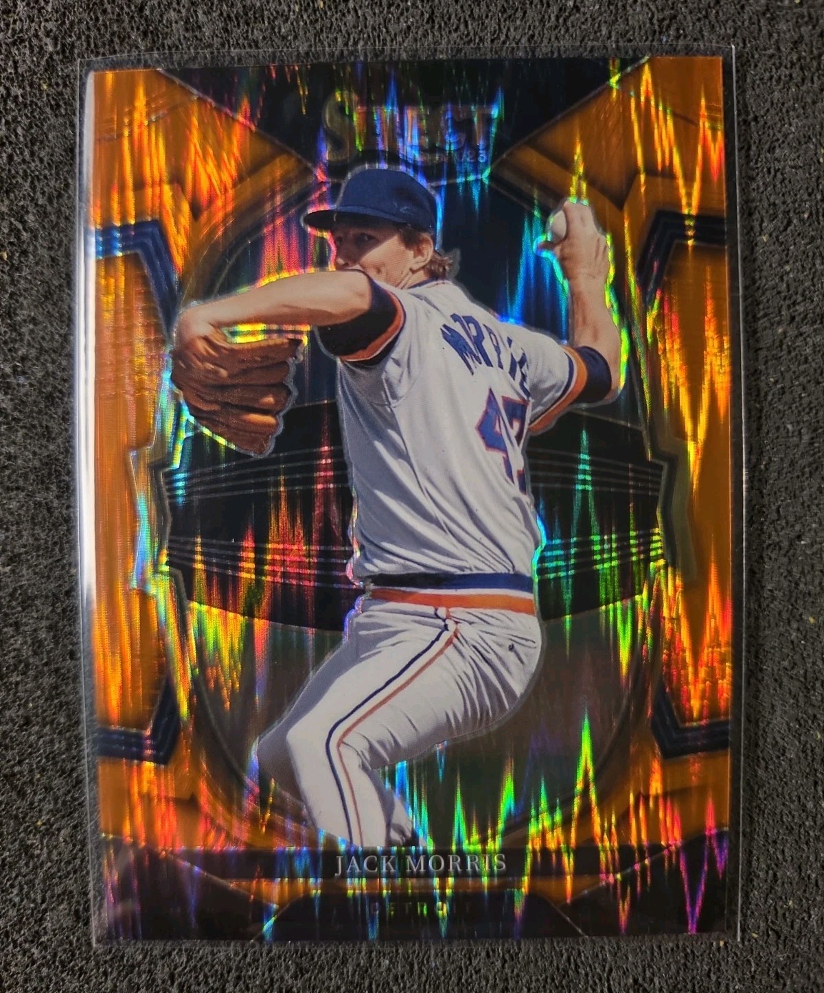 Jack Morris Orange Flash Concourse Prizm 2023 Select Baseball Detroit Tigers
