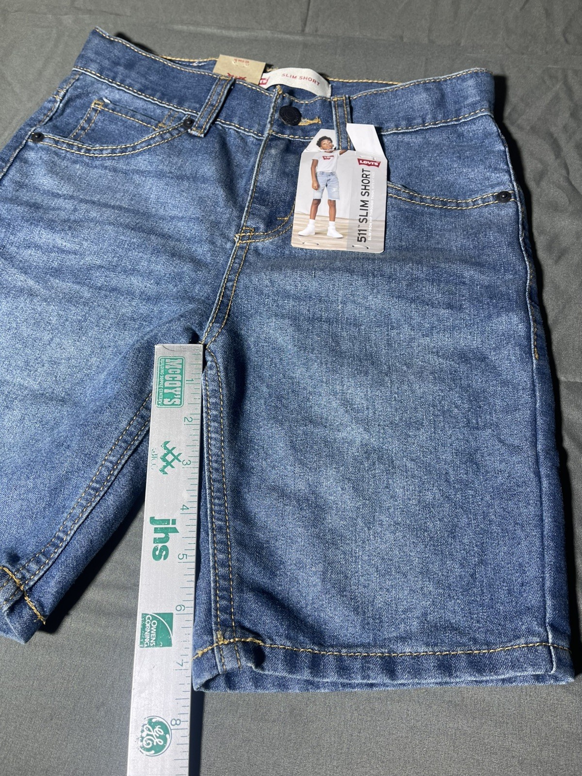 Levi's Boys Adjustable Waistband Slim Fit Denim Shorts Size 10 reg  thumbnail 10