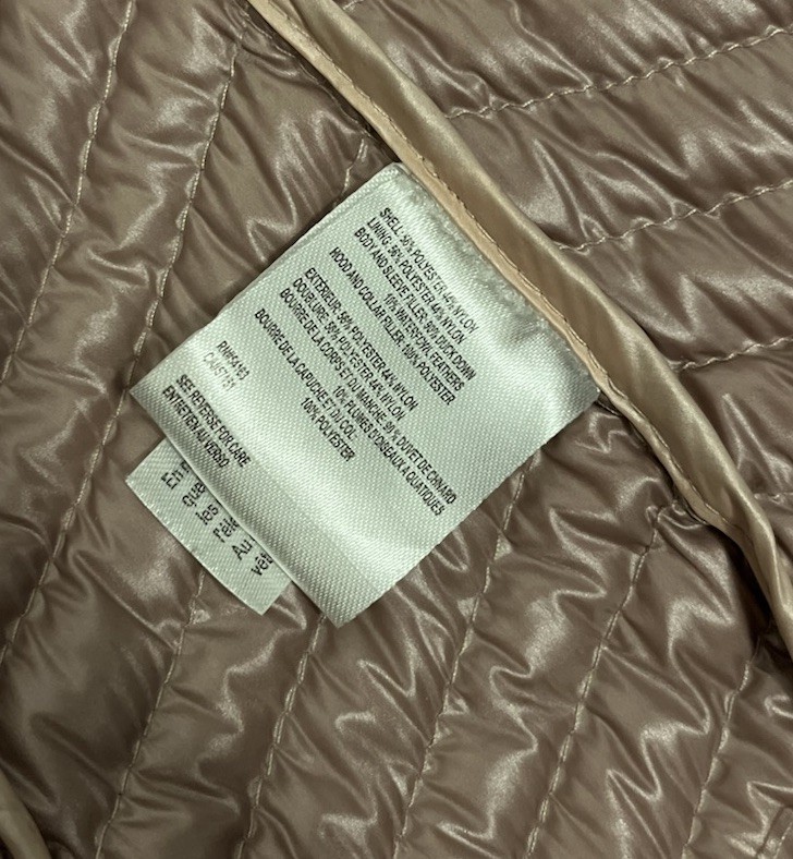 calvin klein packable down Jacket Coat Silky Taup… - image 6
