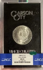 1884-CC GSA NGC/CAC MS65 Morgan Silver Dollar
