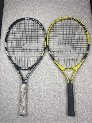 BABOLAT Nadal Jr  23'' Youth Tennis Racquet Bundle Lot of 2 Black & Yellow NICE