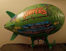 Classic Turtle Blimp TMNT Teenage Mutant Ninja Turtles Playmates Not Complete
