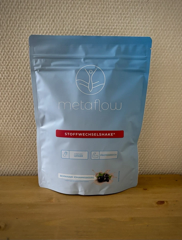 Metaflow Stoffwechselshake Schwarze Johannisbeere 450g NEU