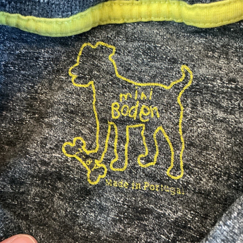 Mini Boden Boys Gray Long Sleeve Owl Embroidered T-Shirt Top Size xs - Image 3 of 4