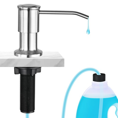 #ad Built In Kitchen Sink Soap Dispenser Brushed Nickel Pump with 47quot; Extension Tube $8.78