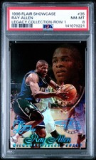 1996 Flair Showcase #35 Legacy Collection Row 1 Ray Allen PSA 8 /150 Rookie RC