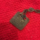 Vintage Skeleton Key on Chain w Brass Tag 1904 Dayton WA DAVE 904 tool checkout — photo 5