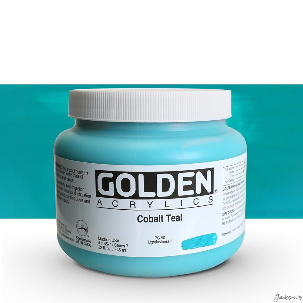 Golden Heavy Body Acrylic Paint 946ml Cobalt Teal Artist Colour