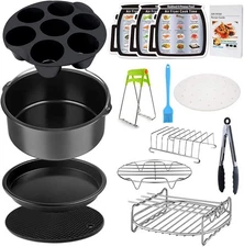 Air Fryer Accessories Set 12pcs Compatible for 4, 4.2, 5, 5.5, 5.8 QT Gowise Cos