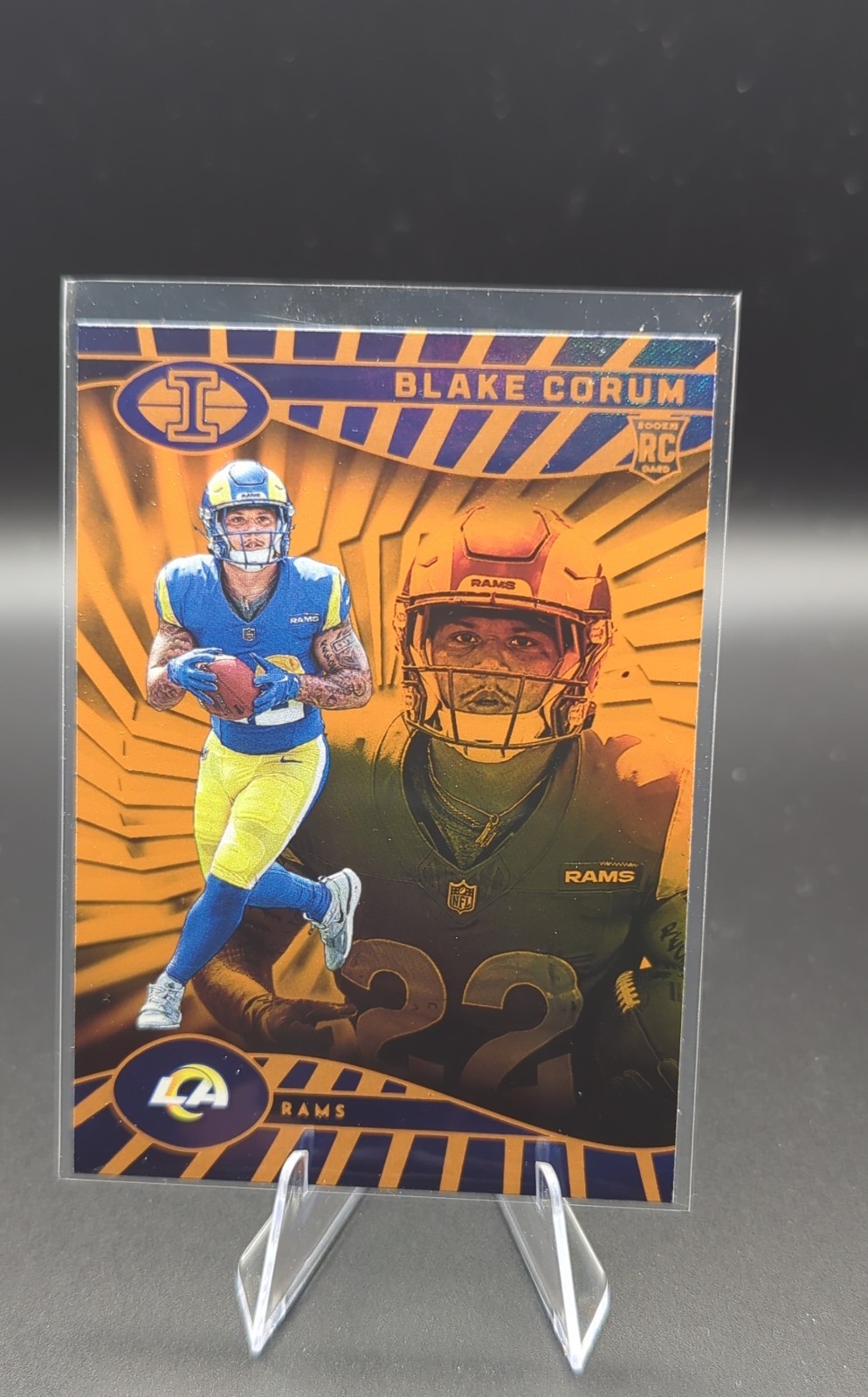 2024 Panini Illusions - Blake Corum #54 Trophy Collection Orange (RC)