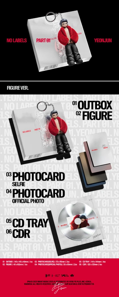 TXT YEONJUN NO LABELS: PART 01 1st Mini Album Figure Ver. - Image 2 of 2