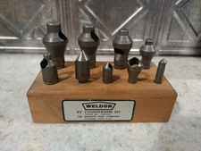 WELDON 82 DEG 9 PIECE ZERO FLUTE COUNTERSINK SET PILOTED