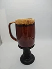 Hull Ovenproof USA Mirror Brown Drip Glaze Large Mug 5" Tall 60's Vintage