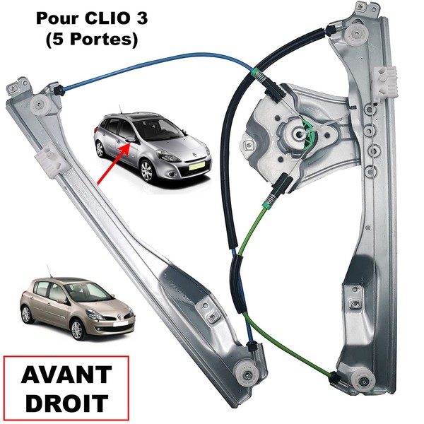 Newparts Elektrischer Fensterheber Vorne Rechts FüR Renault Clio 3 5P 8200291147-image