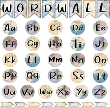 Word Wall Bulletin Board Set Alphabet Letter for Classroom ABC Poster Chart Sigh