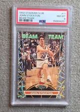 1992 Stadium Club John Stockton Beam Team #11 PSA 8