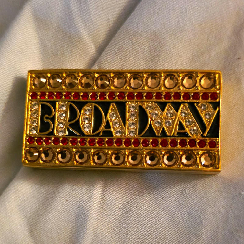 2001 Estée Lauder "Broadway" theater sign solid perfume compact