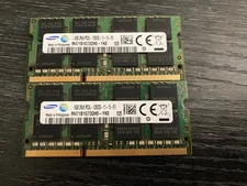 LOT OF 2 - Samsung M471B1G73QH0-YK0 8GB 2Rx8 PC3L-12800S-11-13-F3 Memory