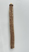 Vintage Italian Milor 10k Yellow Gold Wide Domed Interlocking Curb Link Bracelet