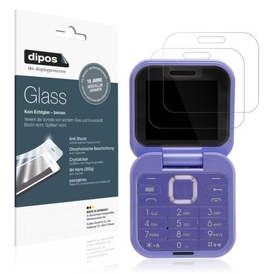 2x Schutzfolie für Yunir i16 Pro Senioren-Handy - Anti-Shock 9H Folie dipos