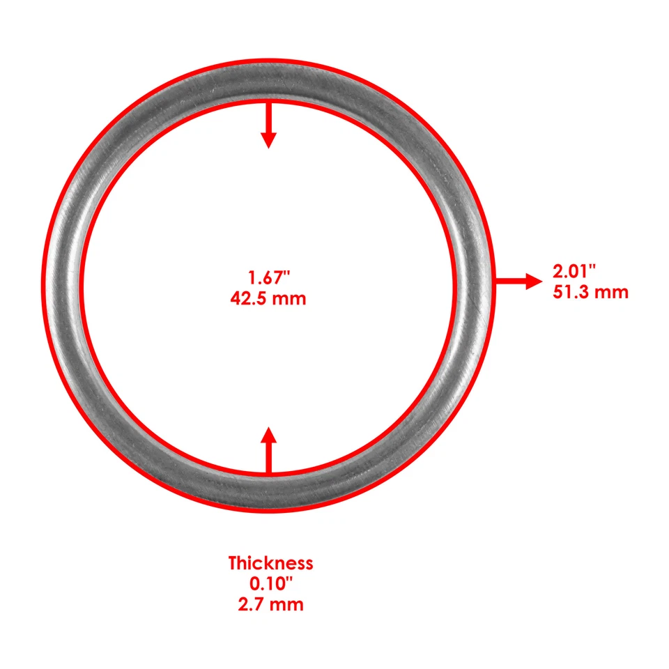 2 juntas de tubo de escape para Kawasaki VN1700 Vulcan 1700 Vaquero Abs 2011-2023 Foto 2 de 4
