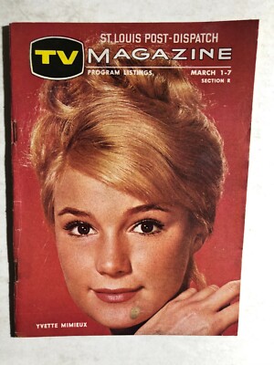 TV MAGAZINE St. Louis (MO) Post-Dispatch March 1, 1964 Yvette Mimieux cover