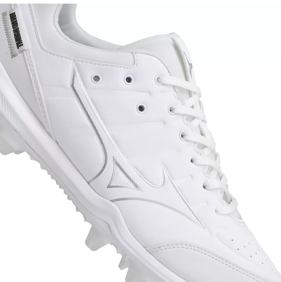 Mizuno Ambition 2 TPU Mens Baseball Cleats Molded Plastic, White, Size