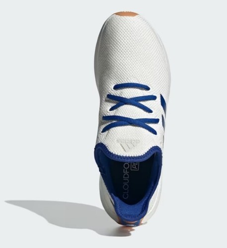 Women's Adidas Cloudfoam Pure White Royal Blue - (Size 7) - Picture 2 of 8